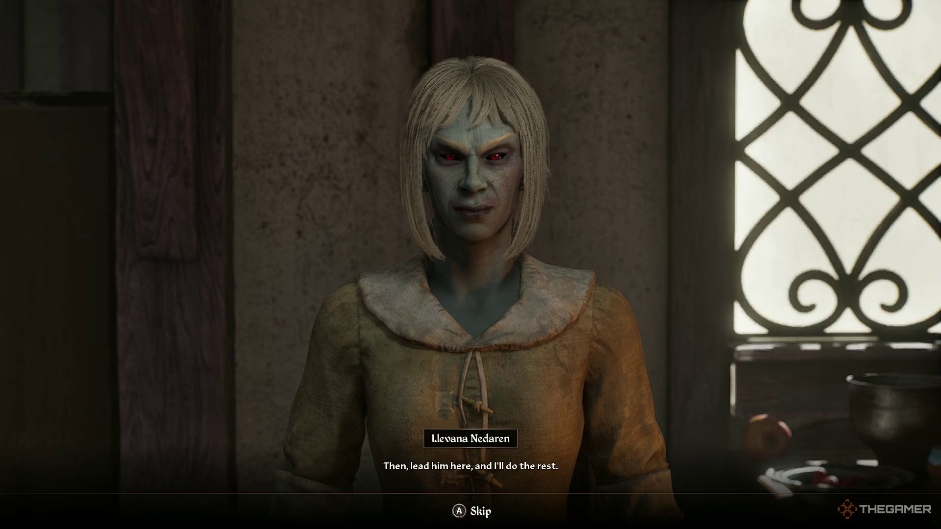 Lievana Nedaren asking you to bring Ulrich to her in Oblivion Remastered.