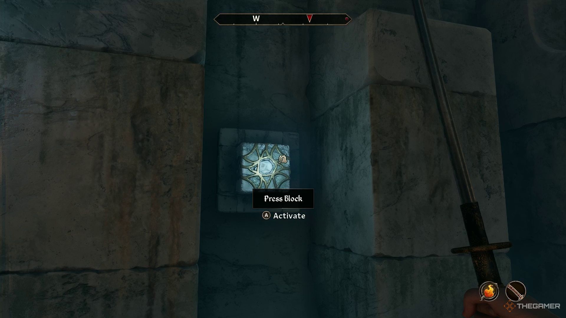 Glowing block in Vanua in Oblivion Remastered.