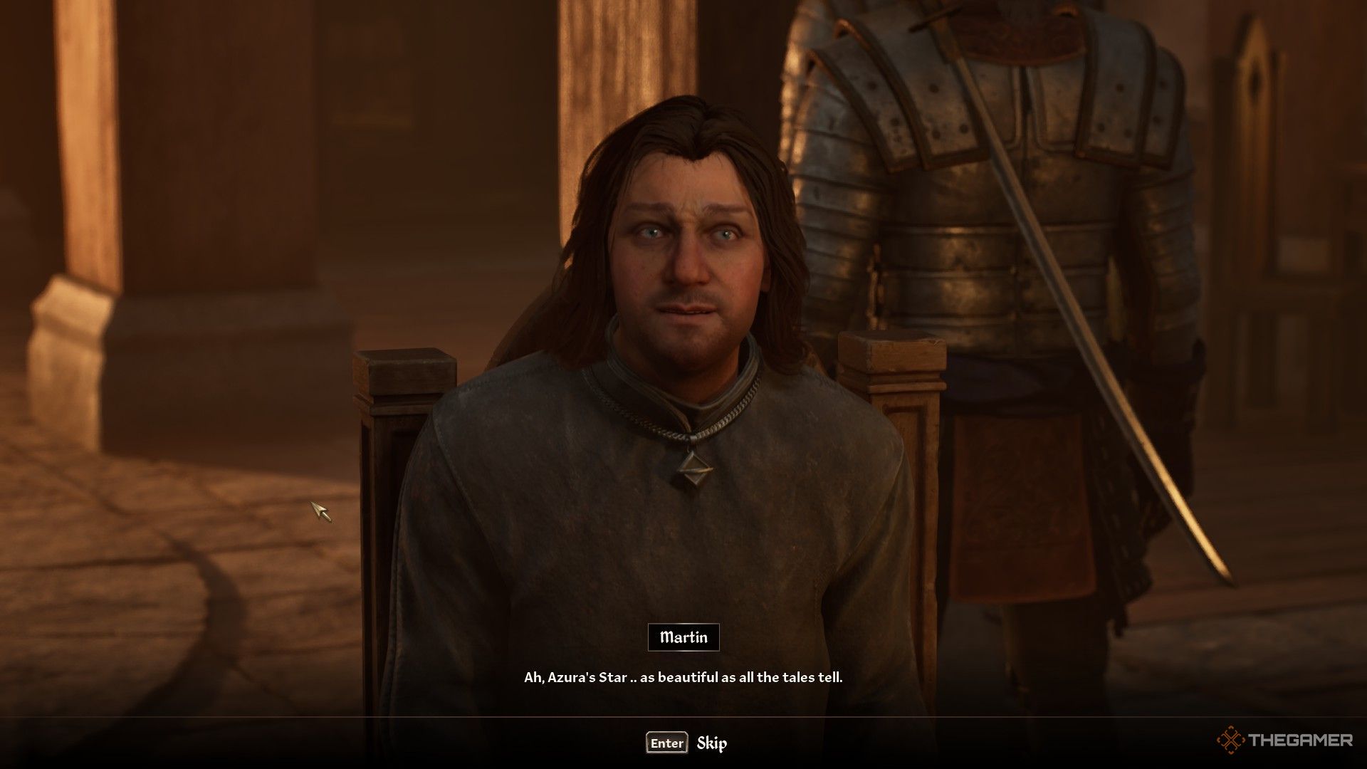 Martin's dialogue after receiving Azura's Star in Oblivion Remastered.
