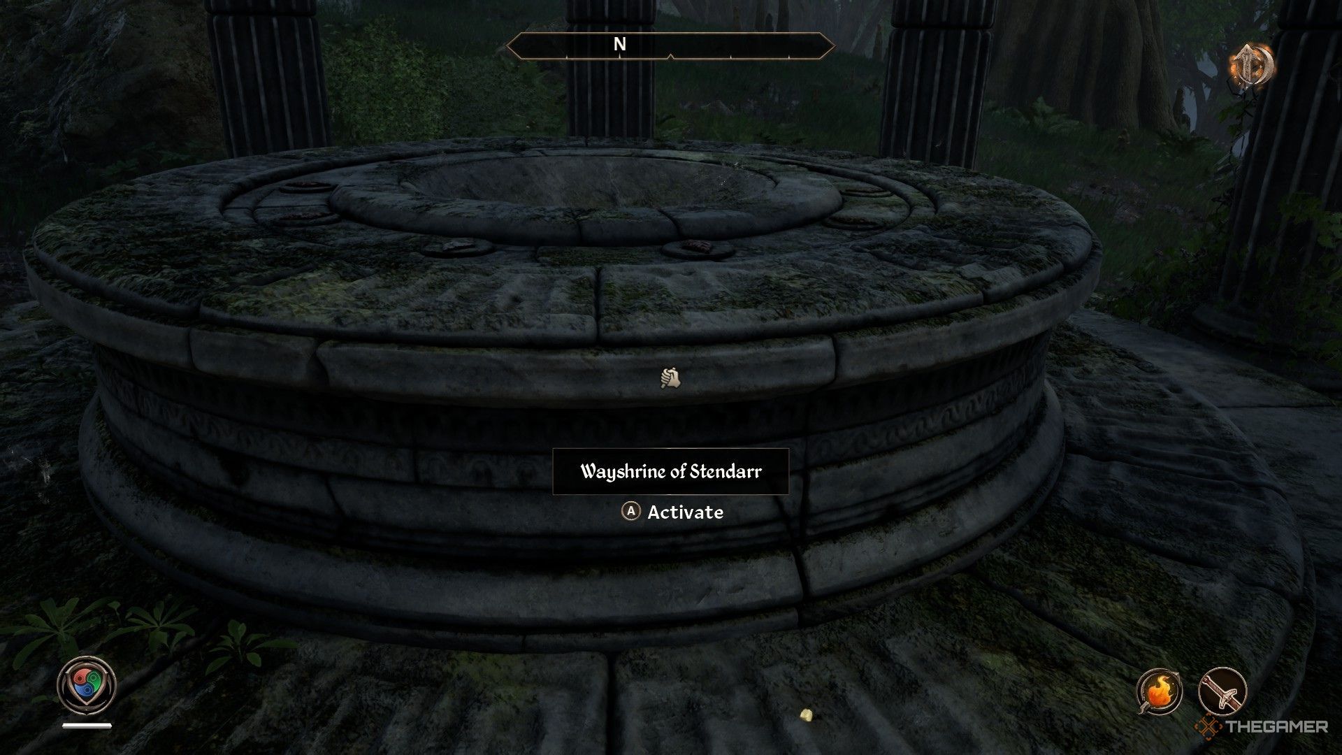 Wayshrine of Stendarr in Oblivion Remastered.
