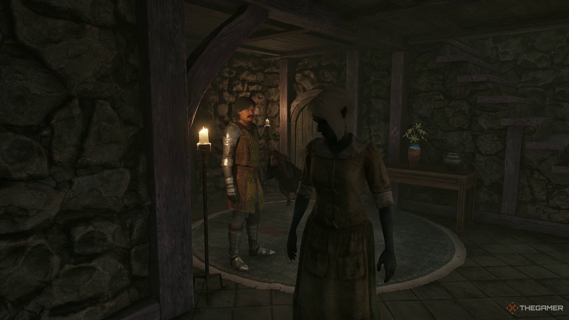 Lievana Nedaren killing Ulrich Leland with her rats in Oblivion Remastered.