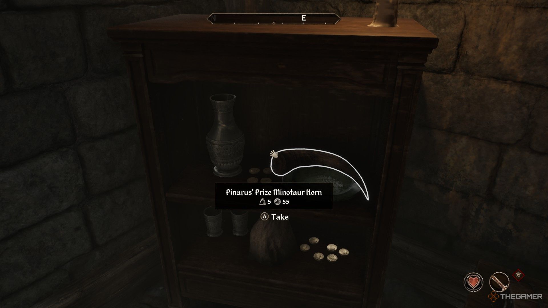 A Minotaur Horn in Oblivion Remastered.