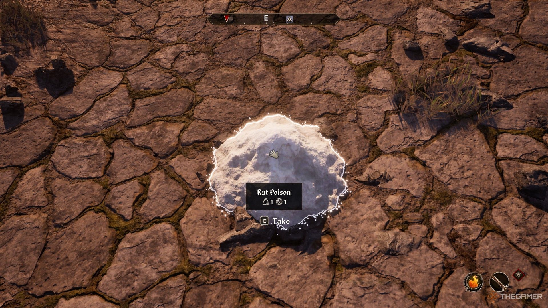Picking up the rat poison in Oblivion Remastered.