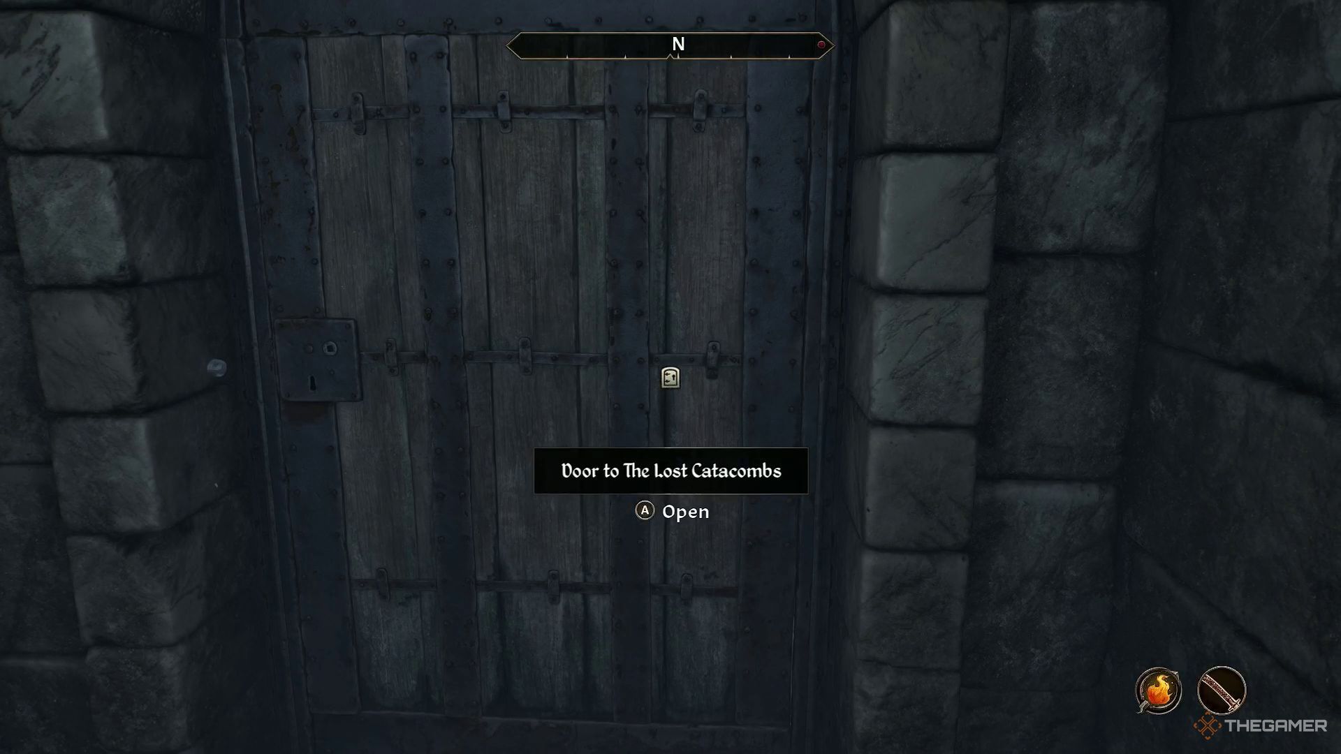 Door to the Lost Catacombs in Oblivion Remastered.