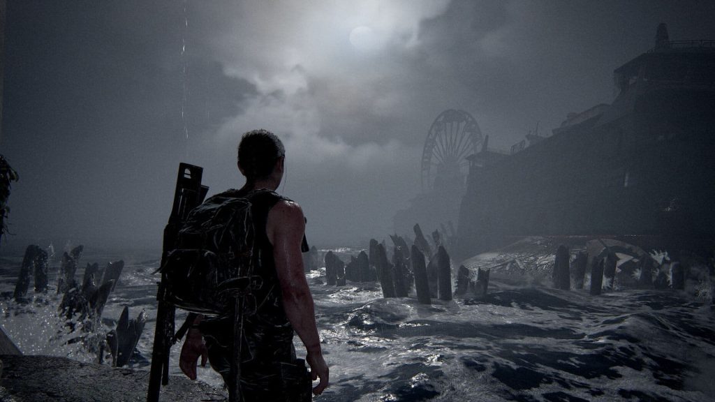 abby looking at sky in the last of us part 2 remastered