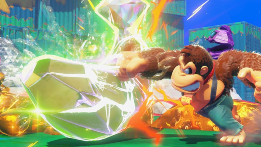 donkey kong smashing stuff in dk bananza