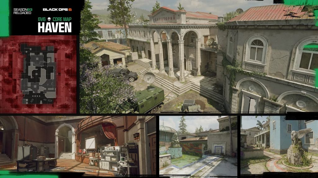 Images from the new Haven map in Black Ops 6.