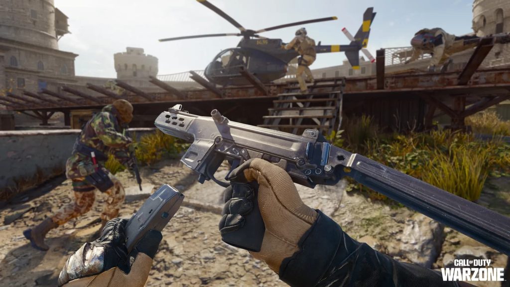 The Ladra SMG weapon inspect animation in Black Ops 6.