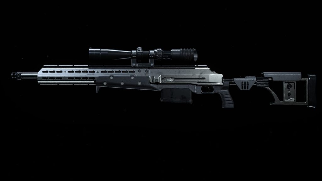 sideways angle of hdr sniper rifle in cod warzone