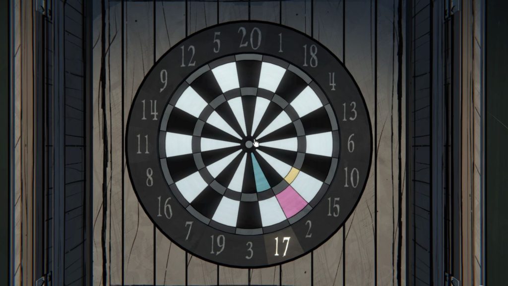 middle of darts puzzle in blue prince billiards room