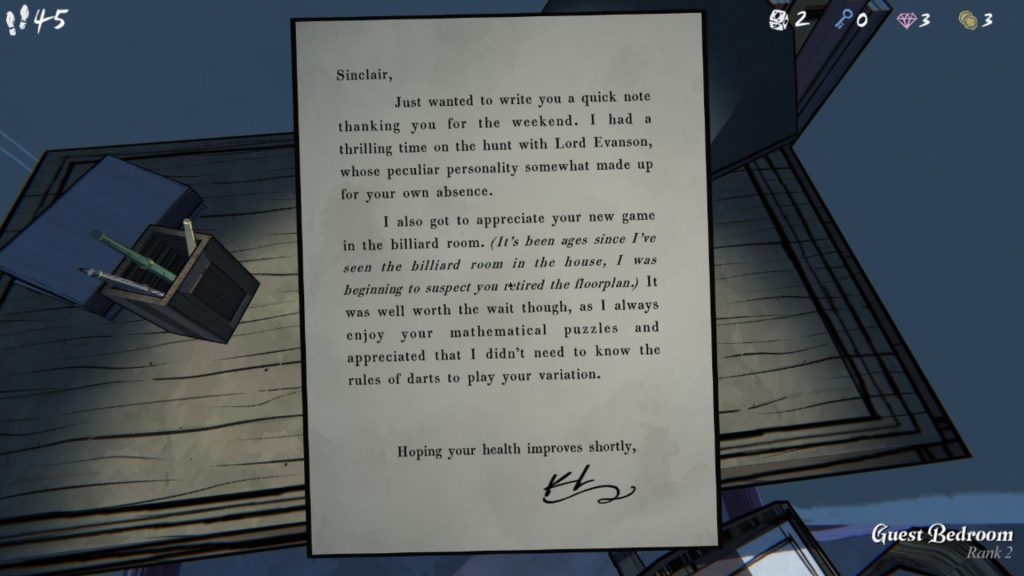 billiards minigame note in blue prince