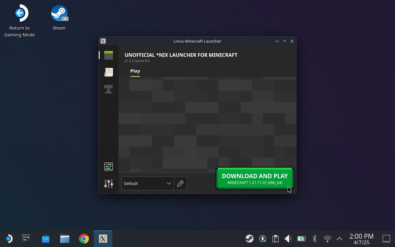 Step 5 of how to install Minecraft Bedrock on Steam Deck.