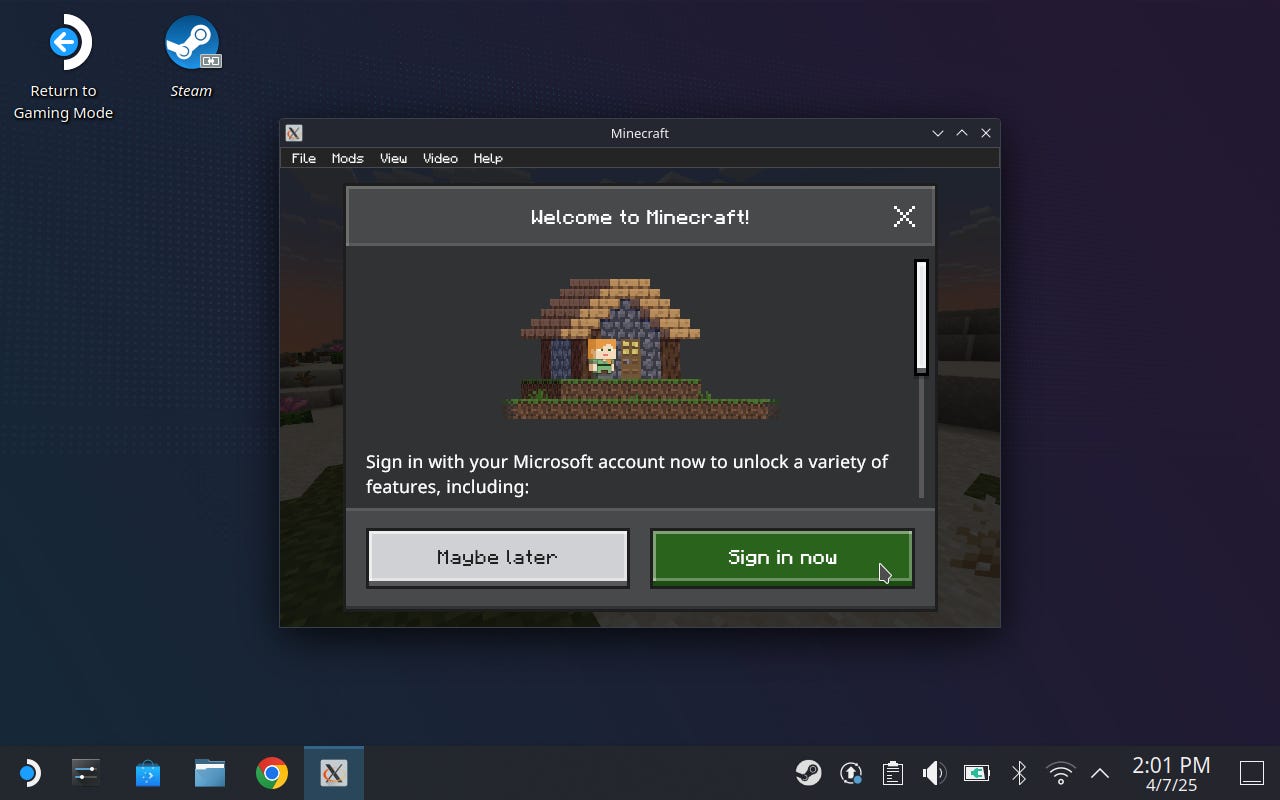 Step 6 of how to install Minecraft Bedrock on Steam Deck.