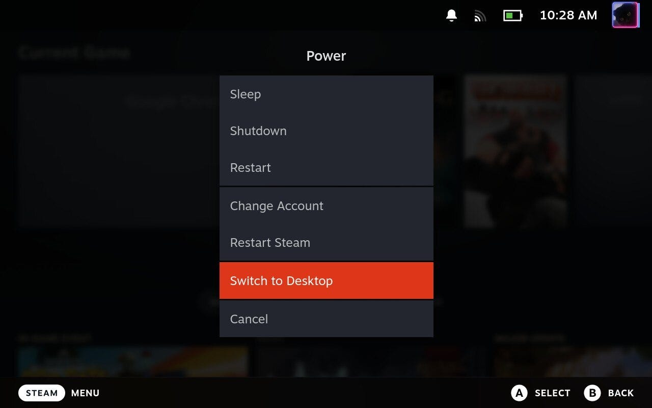 Step 1 of how to play Minecraft Java on the Steam Deck.