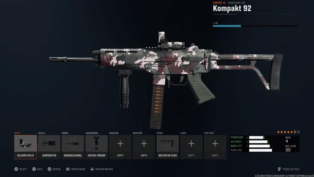Kompakt 92 loadout for Verdansk Season 3 