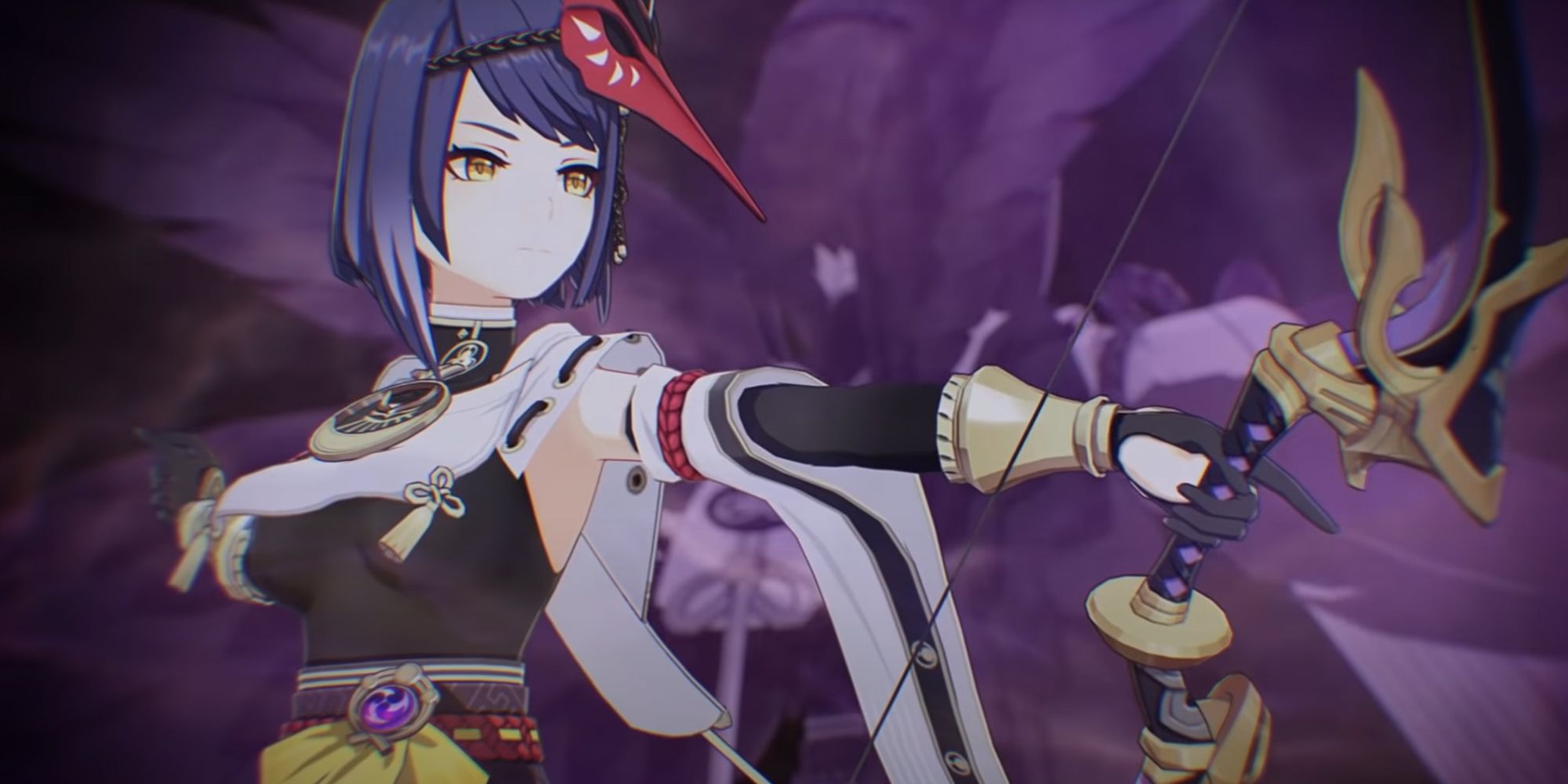 Genshin Impact's Kujou Sara in her first trailer reveal.