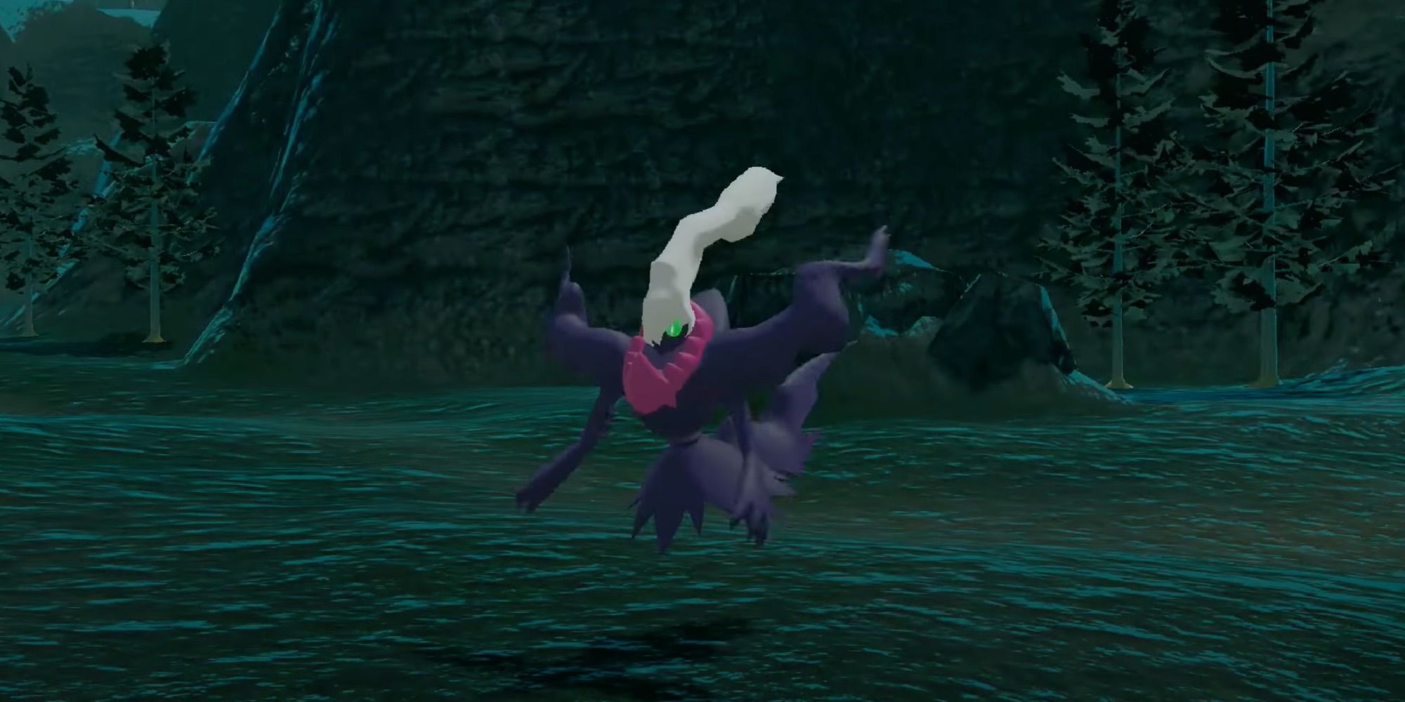 Shiny Darkrai, available in Pokemon Legends Arceus after Pokemon Home Update