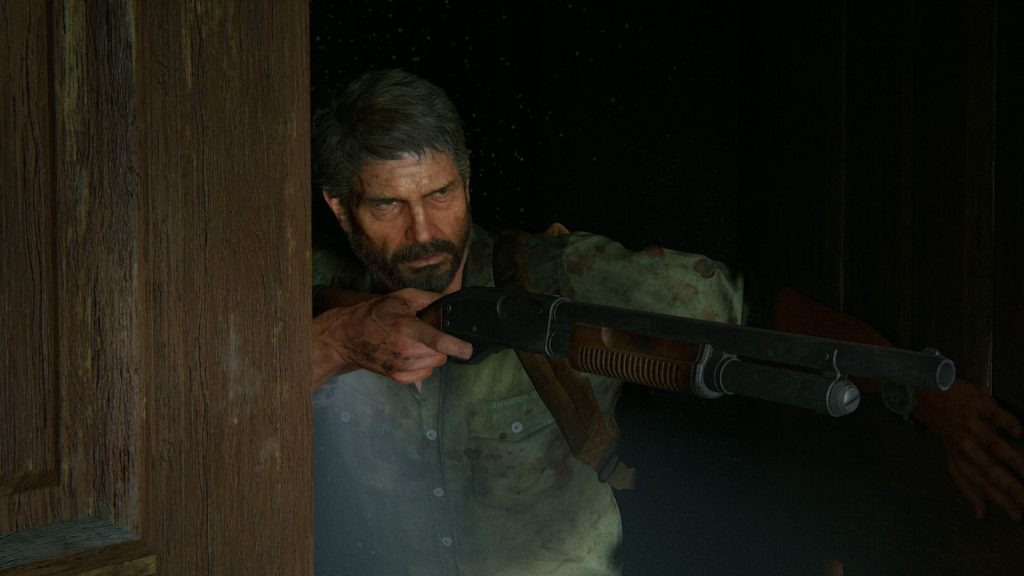 joel aiming gun in the last of us part 2