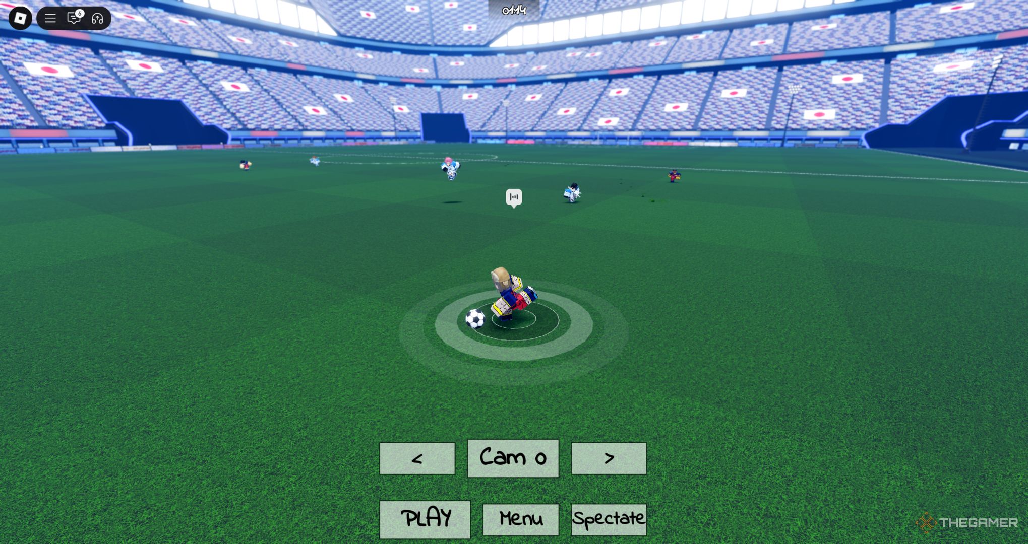 A player spectating a game in Azure Latch on Roblox.