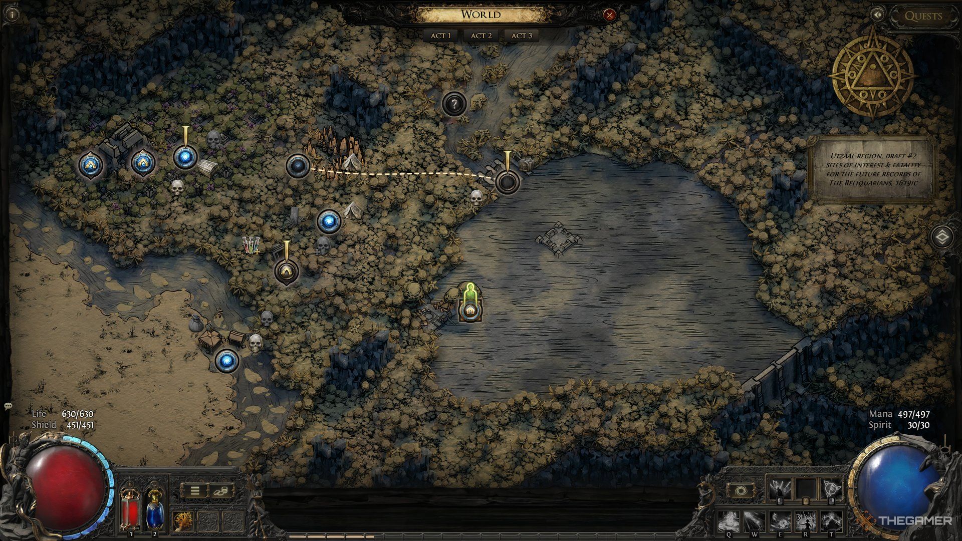 Act 3 map showcase in Path of Exile 2.