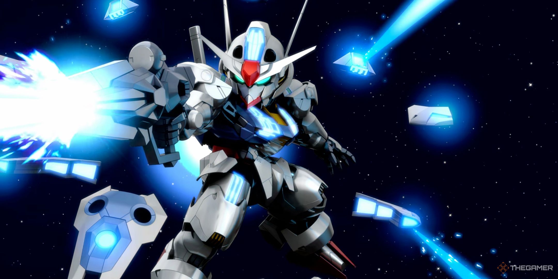 Aerial Gundam's max limit break animation in SD Gundam G Generation Eternal.