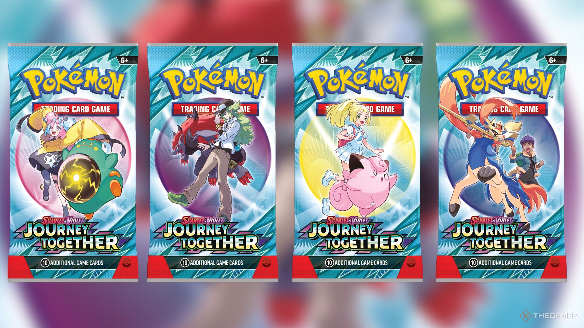 Все иллюстрации бустеров из сета Journey Together в Pokemon TCG.