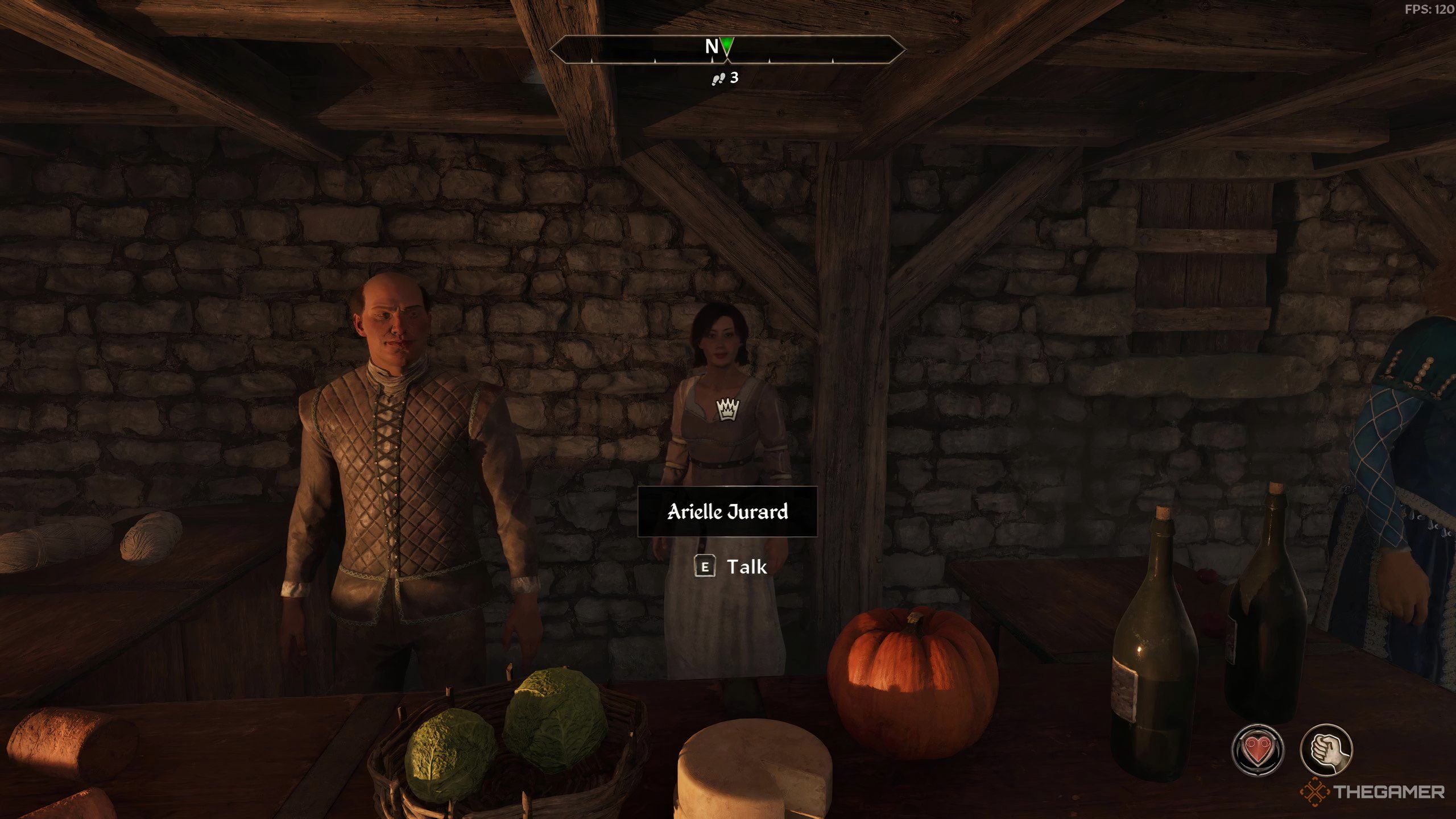 Arielle Jurard standing in an inn in Oblivion Remastered.