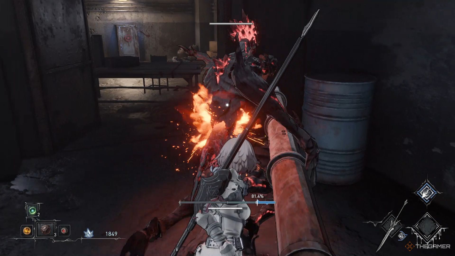 Successfully backstabbing an enemy in AI Limit.