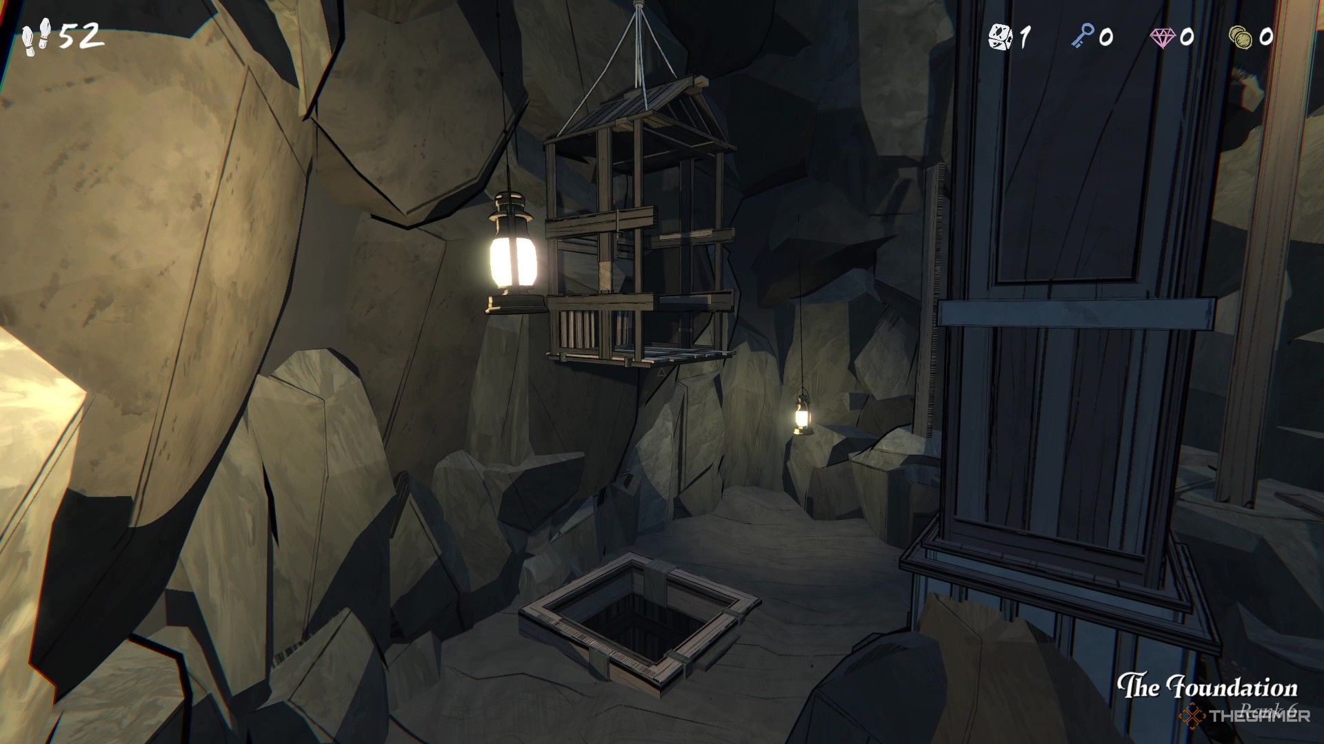 The elevator in the Foundation in Blue Prince.