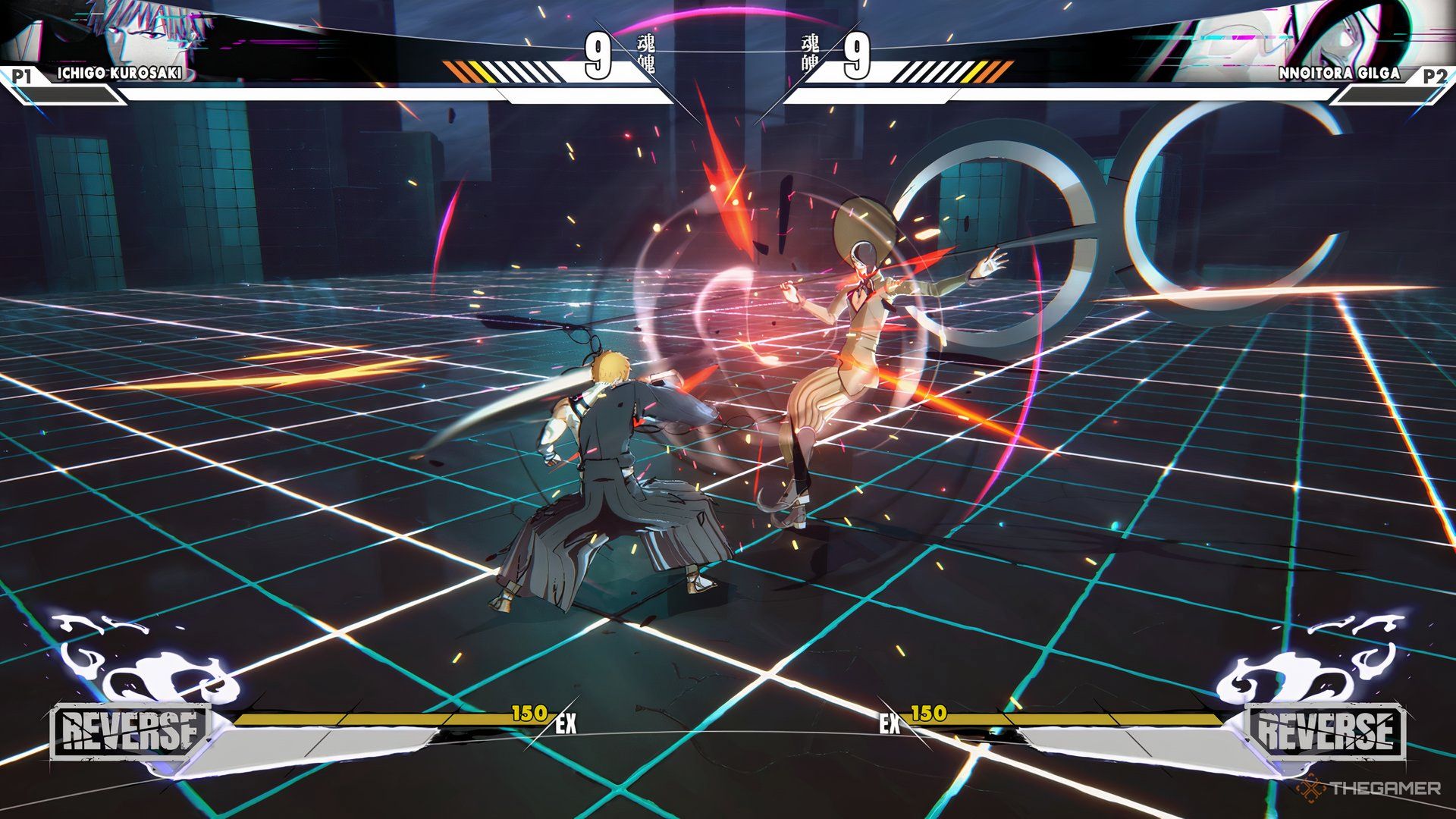 Ichigo landing an elbow attack in Bleach Rebirth of Souls.