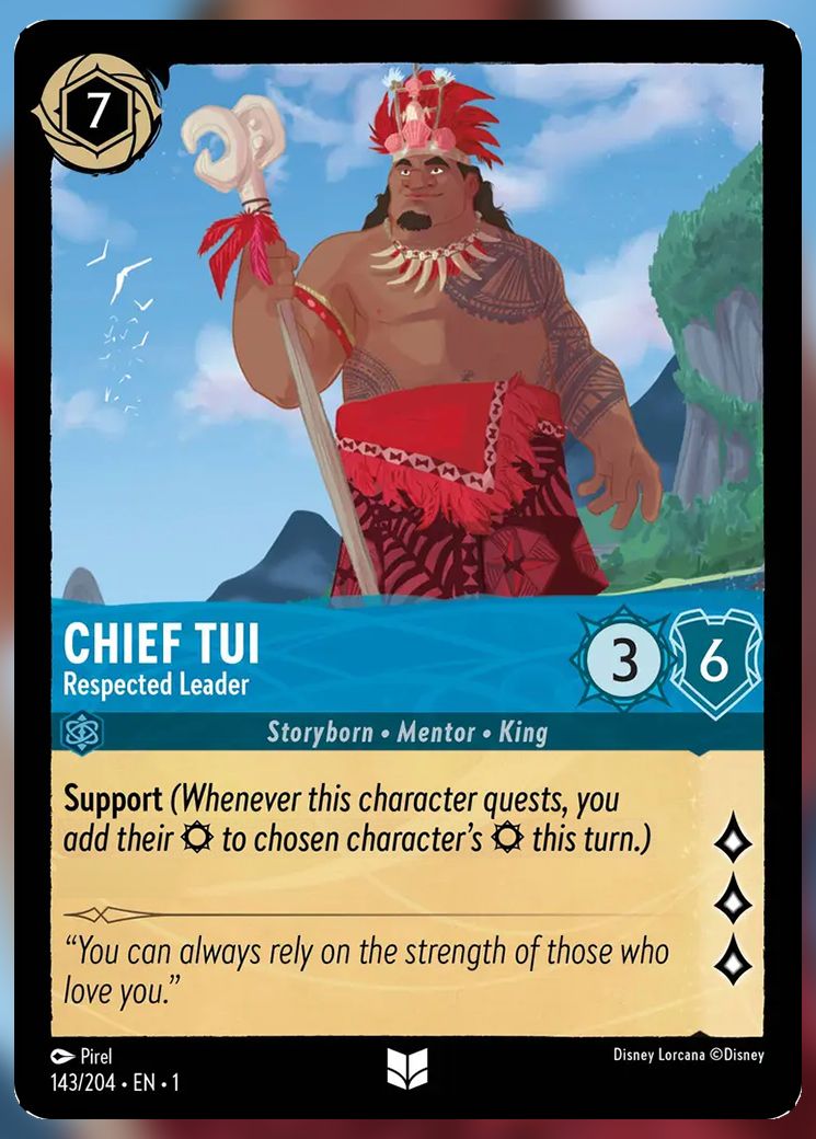 Chief Tui, Respected Leader Pre-errata
