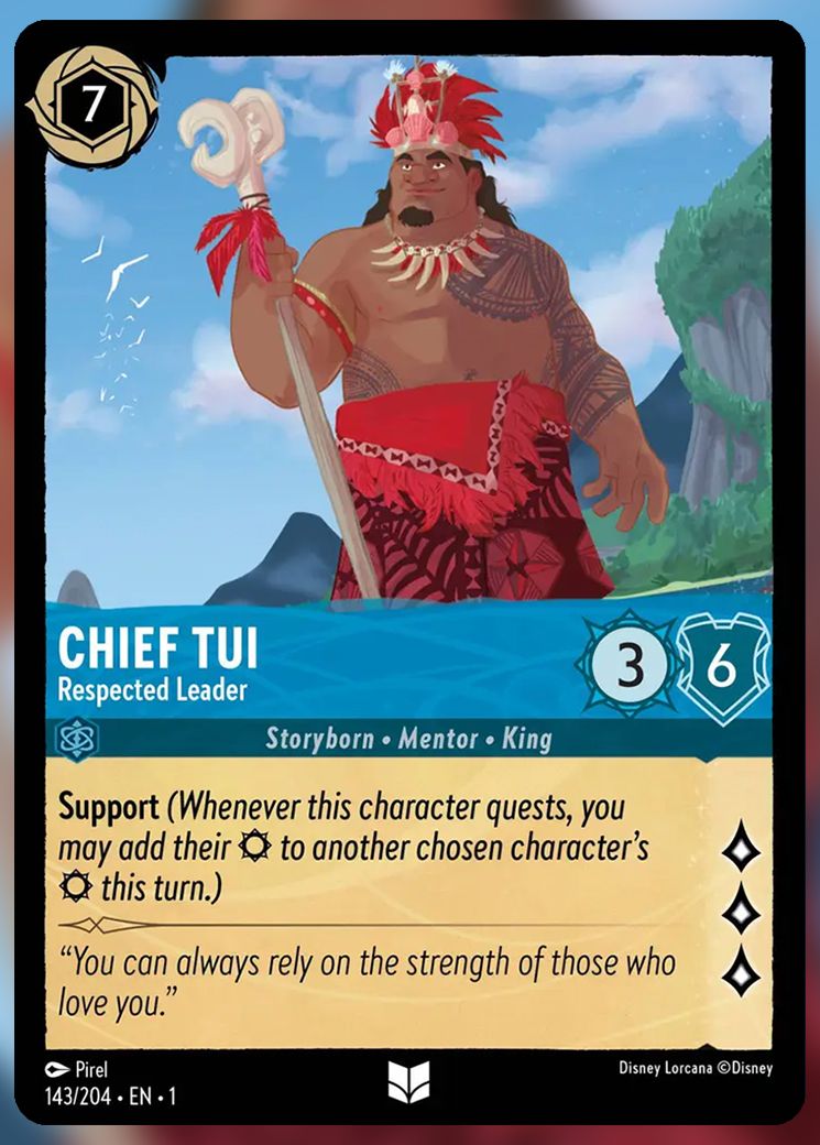 Chief Tui, Respected Leader