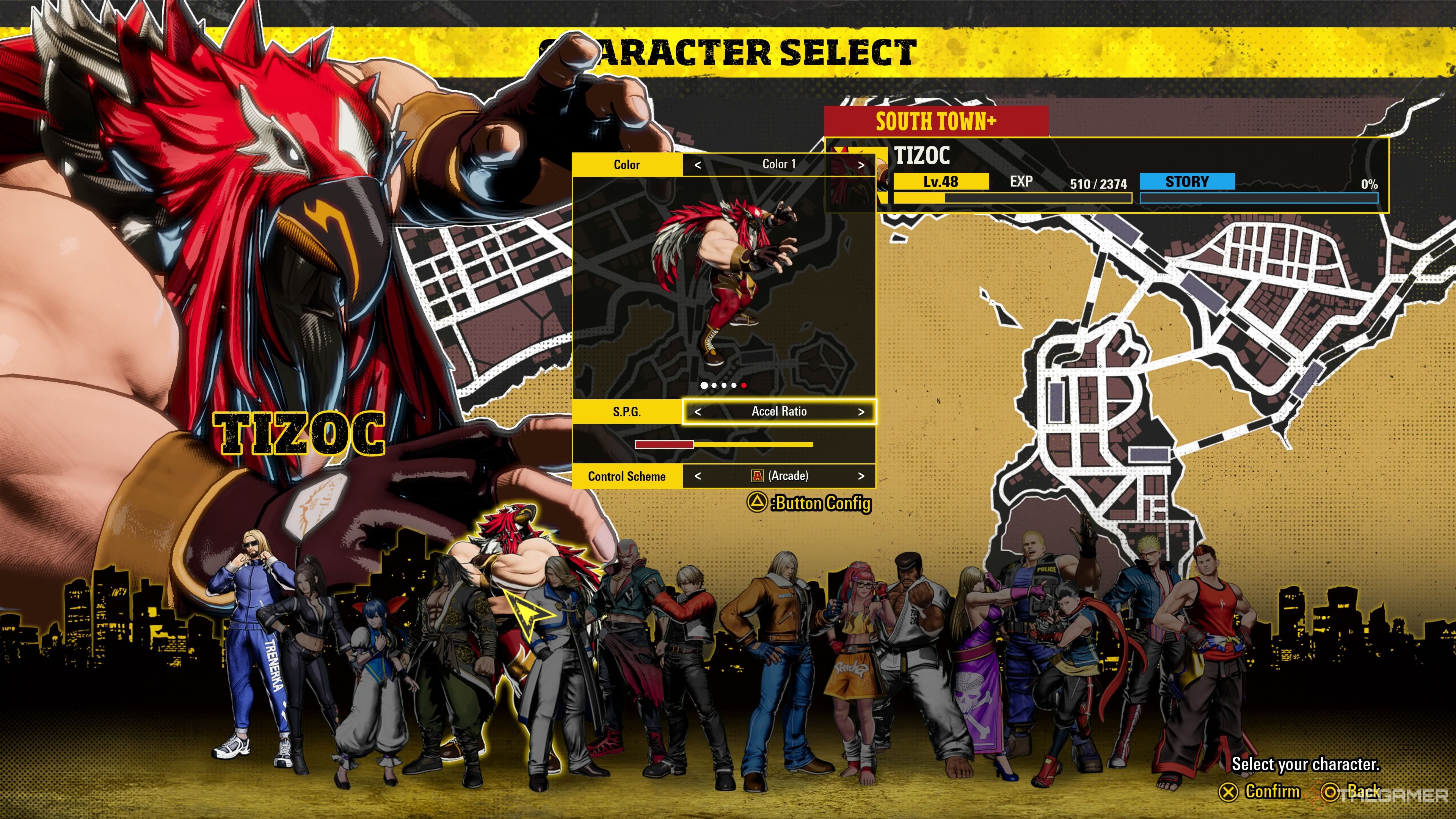 Choosing Tizoc's S.P.G. in Fatal Fury City of the Wolves.