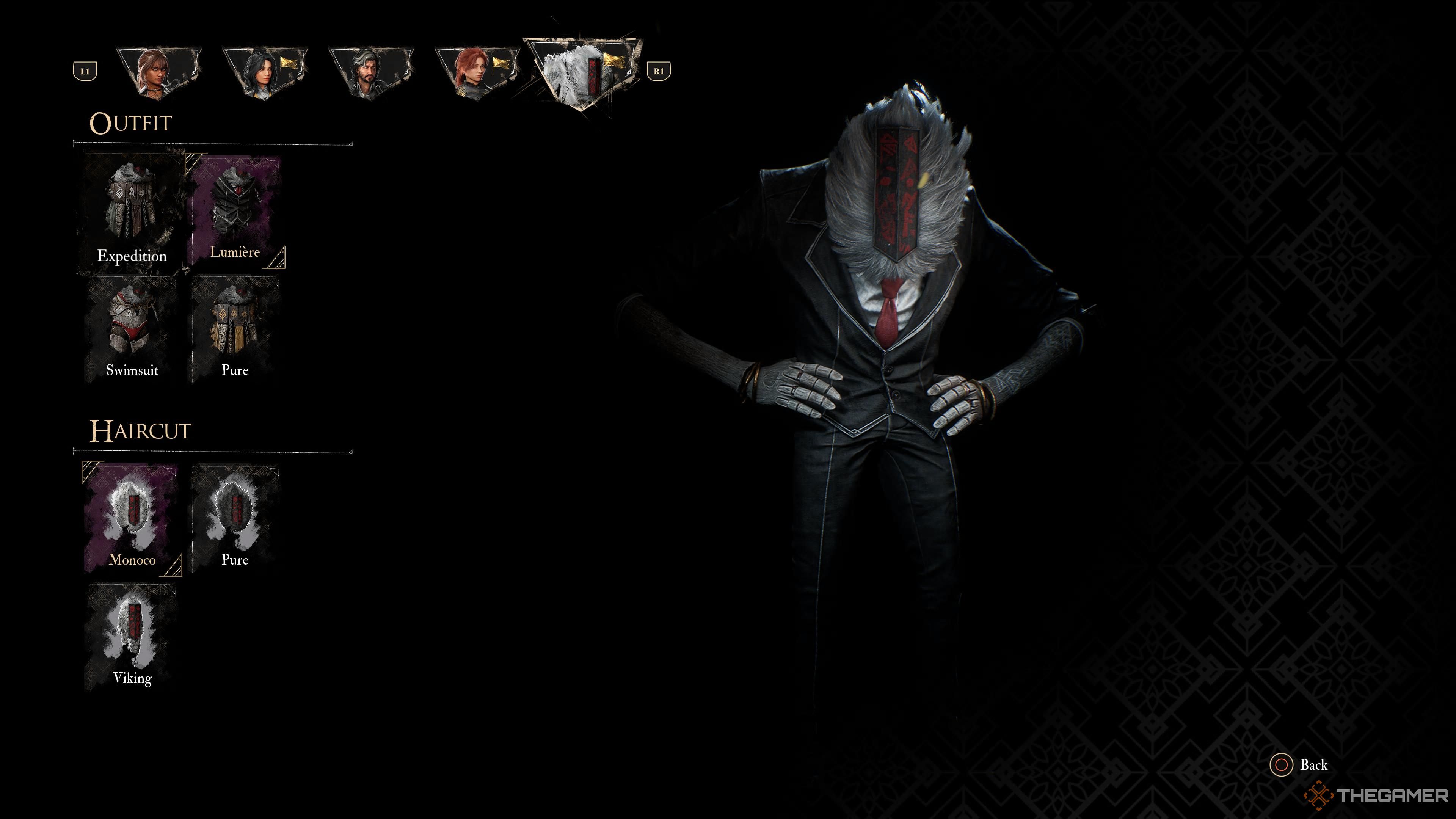 monoco in a lumiere-style suit in clair obscur: expedition 33.