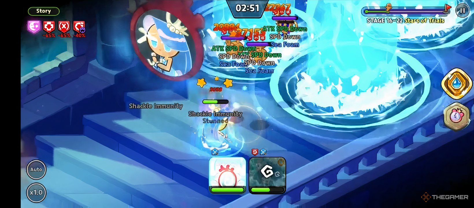 Cookie Run Kingdom, Agar Agar Cookie copying Sea Fairy's skill. 