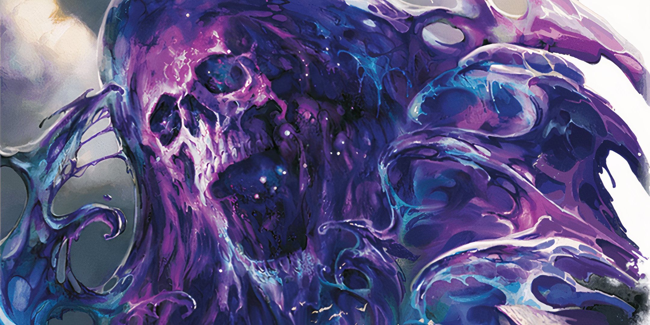 The Blob Of Annihilation monster attacking a town in Dungeons & Dragons.