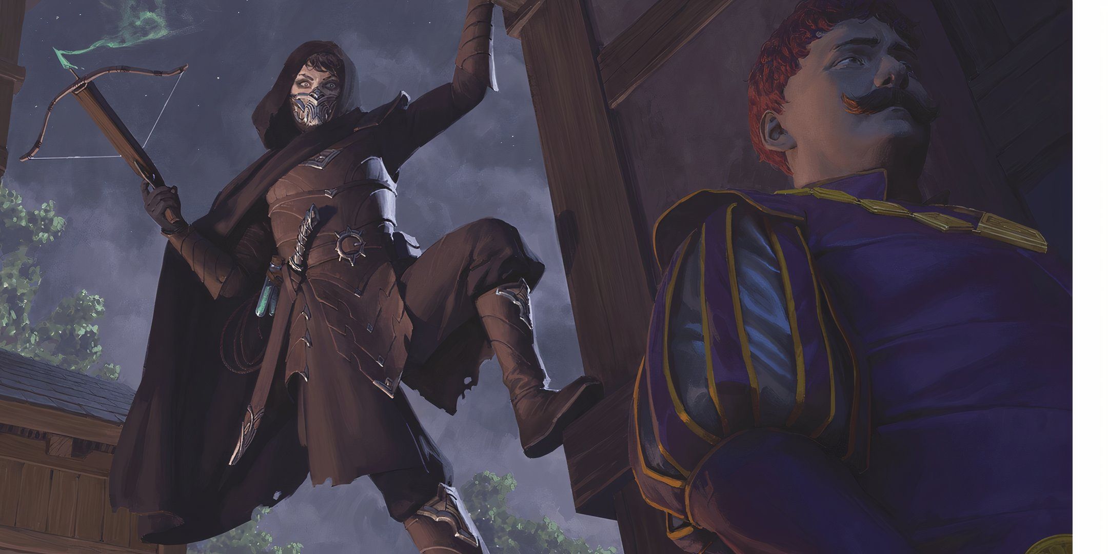 An Assassin in Dungeons & Dragons lurks around a corner.