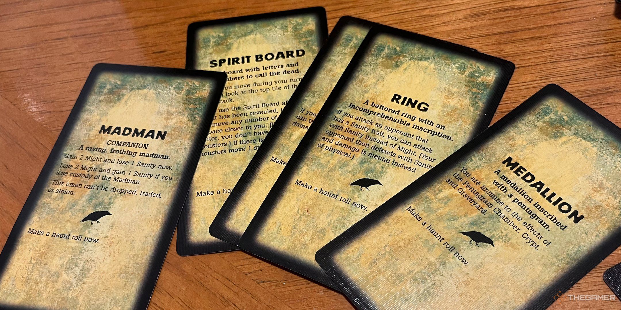 The Omen cards for Betrayal at House on the Hill. 