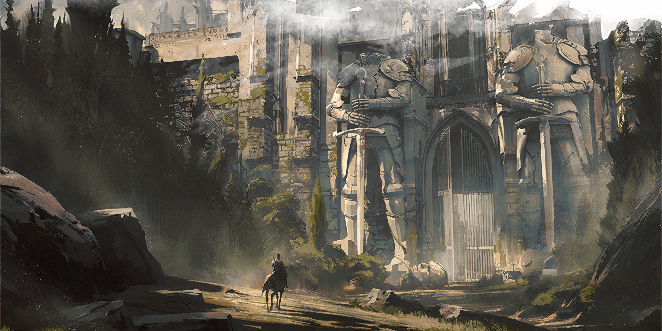 The gates of Barovia from the Curse of Strahd module in DND. 