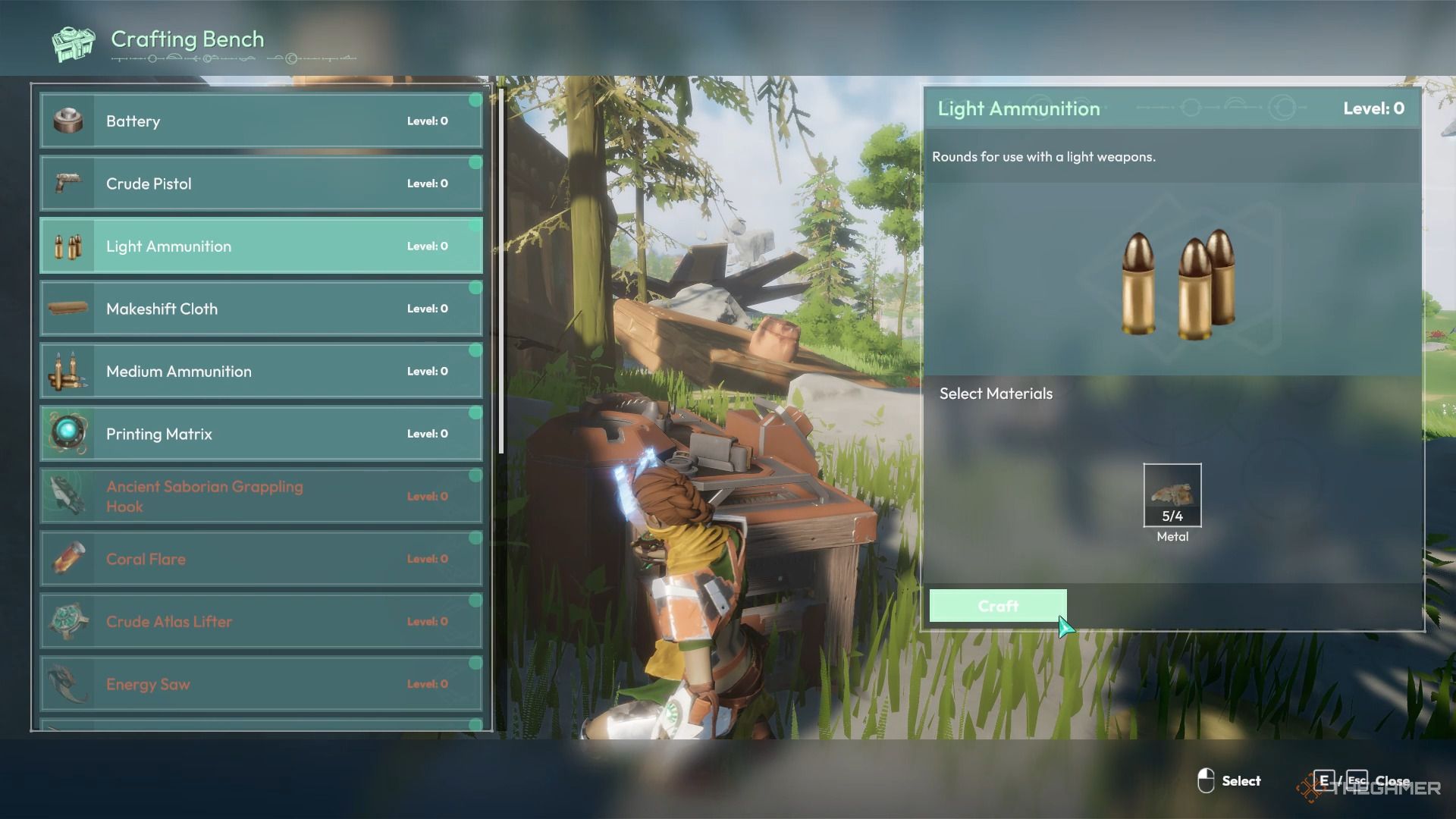 Crafting items in Lost Skies.