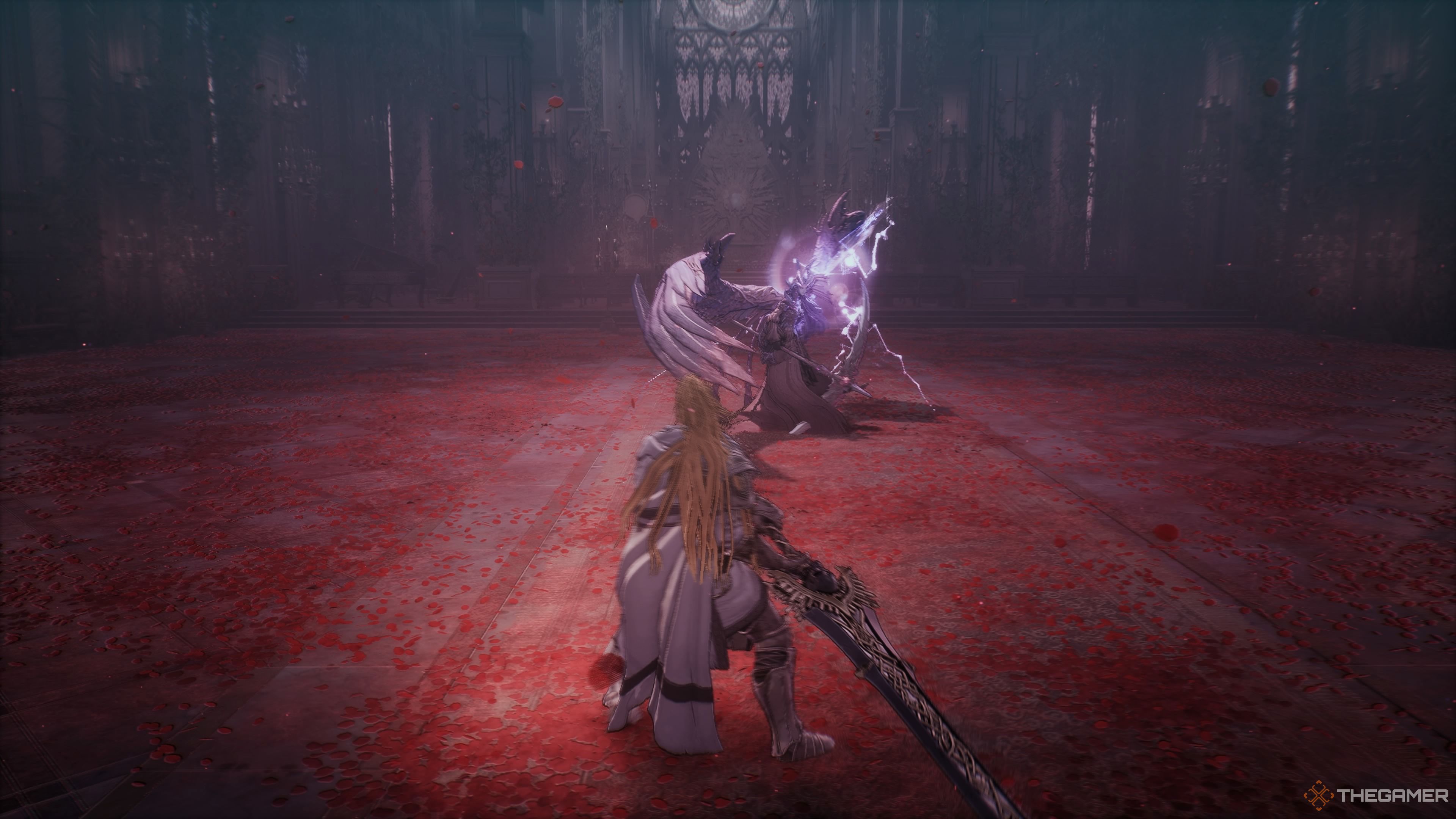 Demonic Reese with lightning arcing off of her in The First Berserker Khazan.