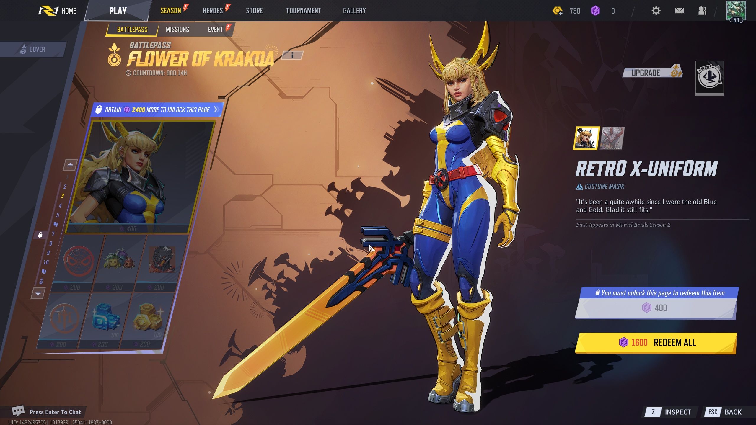 Every reward in page 3 battle pass - Marvel Rivals
