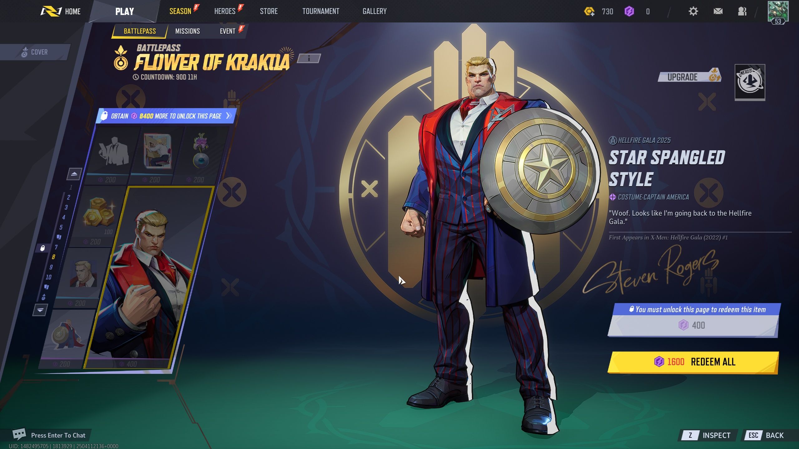 Every reward in page 8 battle pass - Marvel Rivals