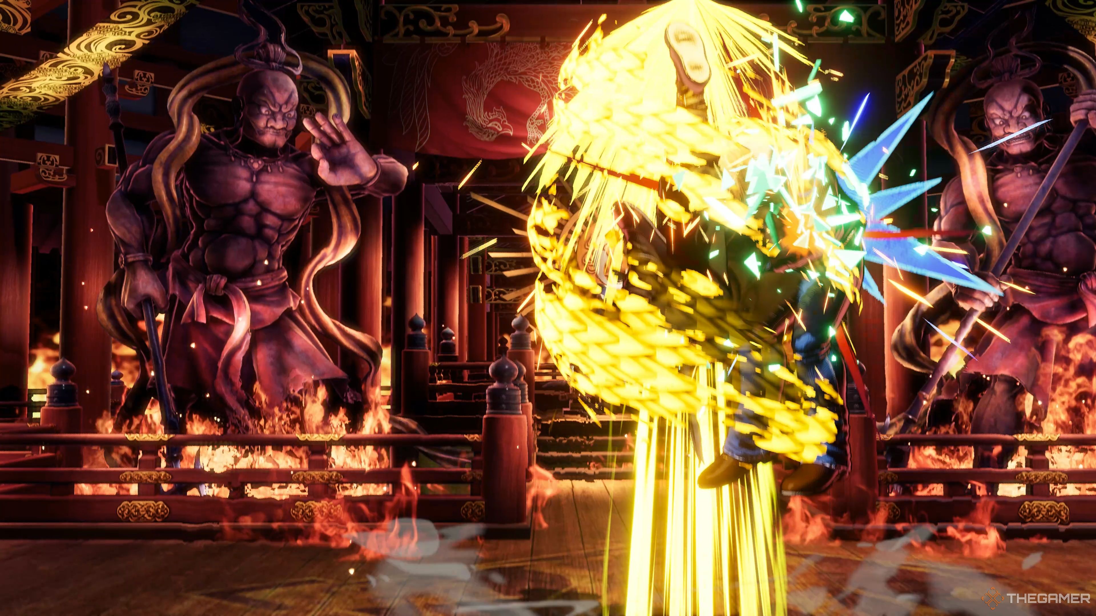 Gato delivering his devastating Dragon Fang Redline on Terry Bogard in Fatal Fury: City of the Wolves.