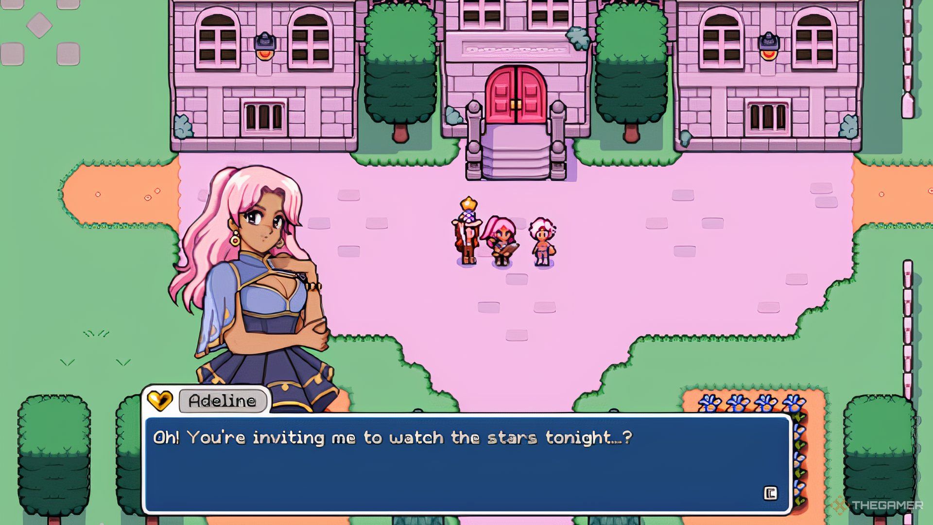 Inviting Adeline to the Shooting Star Festival in Fields of Mistria.