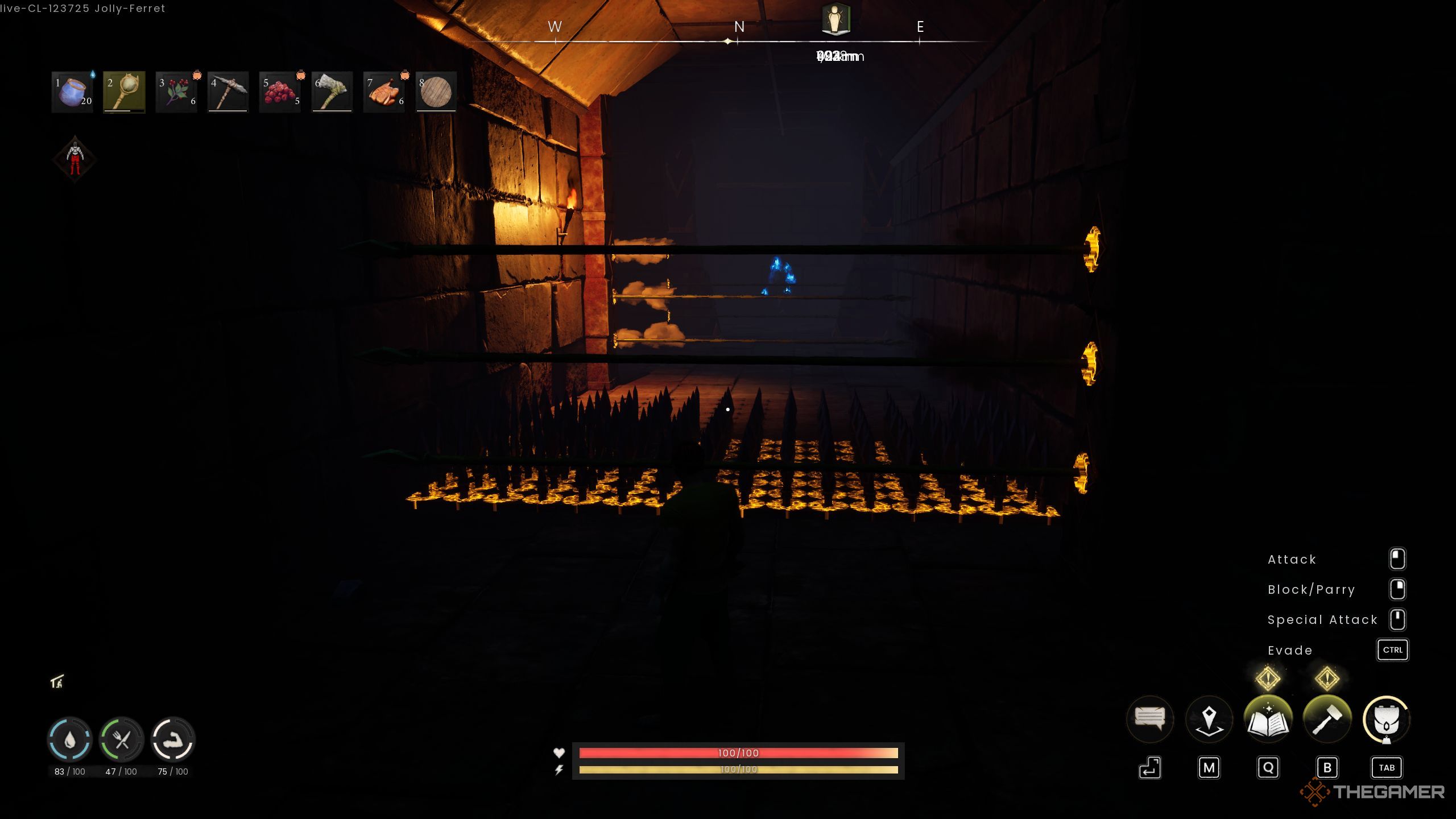 First set of traps in the vault in Runescape: Dragonwilds.