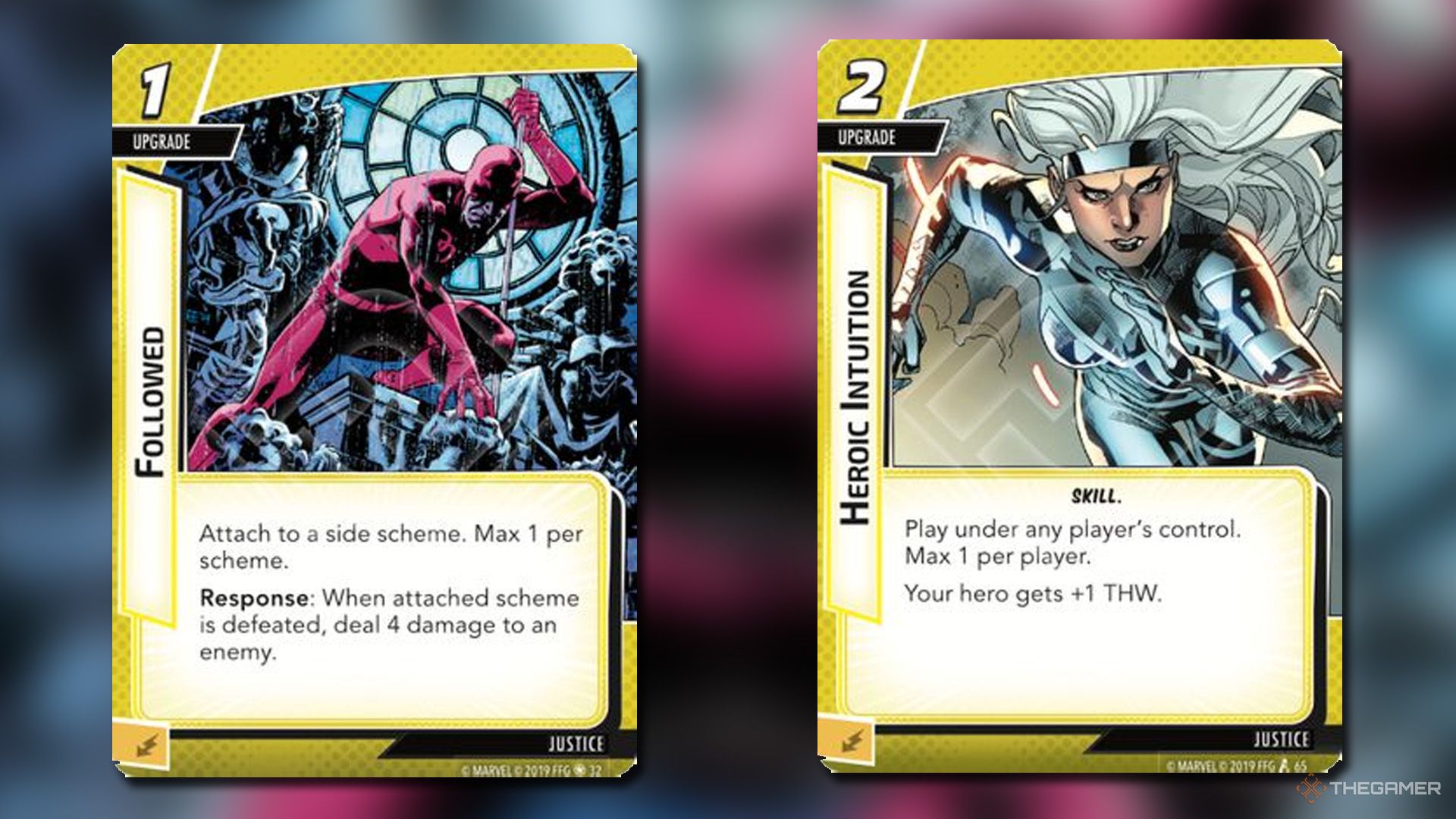 Followed and Heroic Intuition from Marvel Champions.