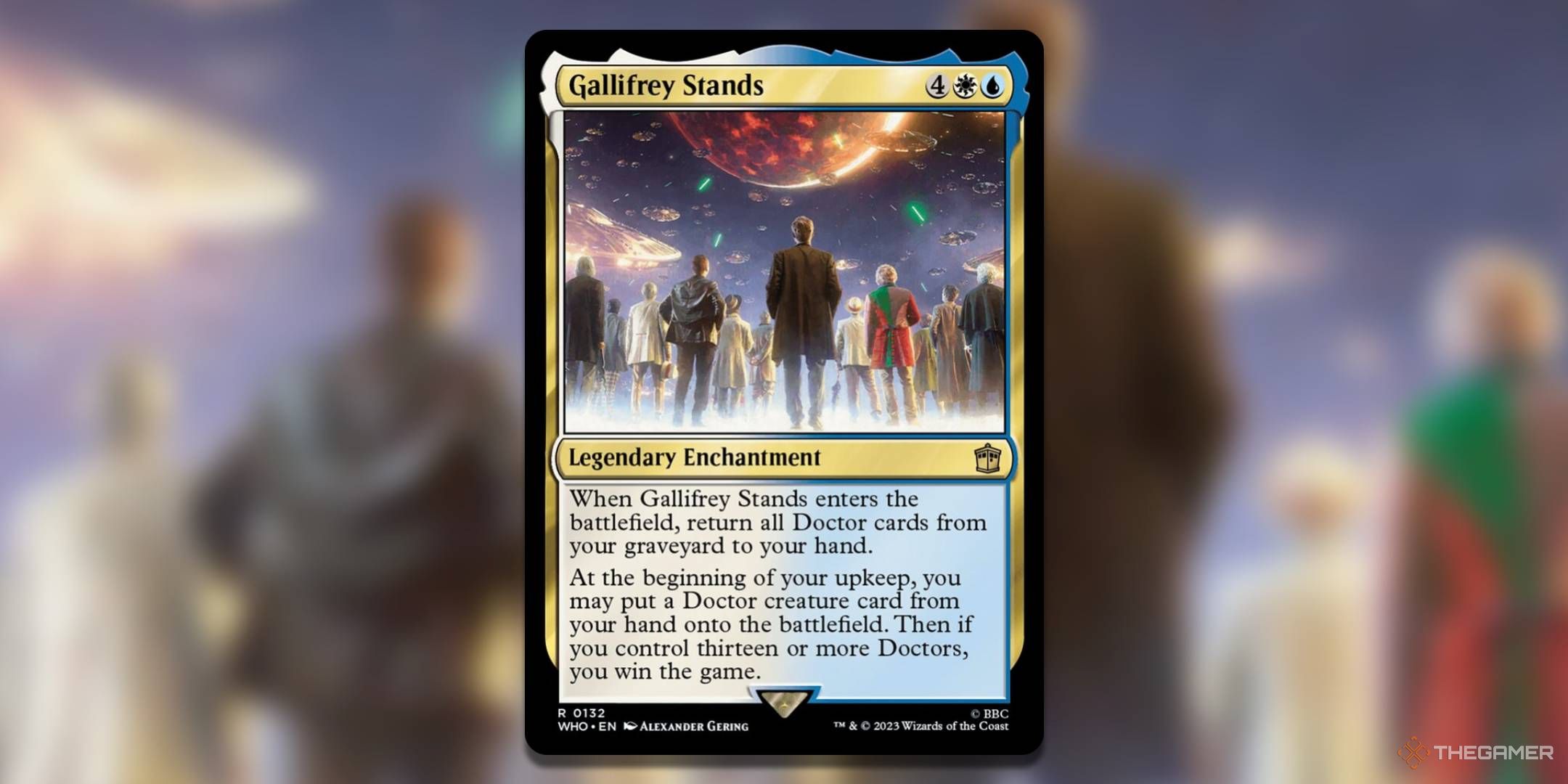 The Gallifrey Stands card, from Doctor Who.