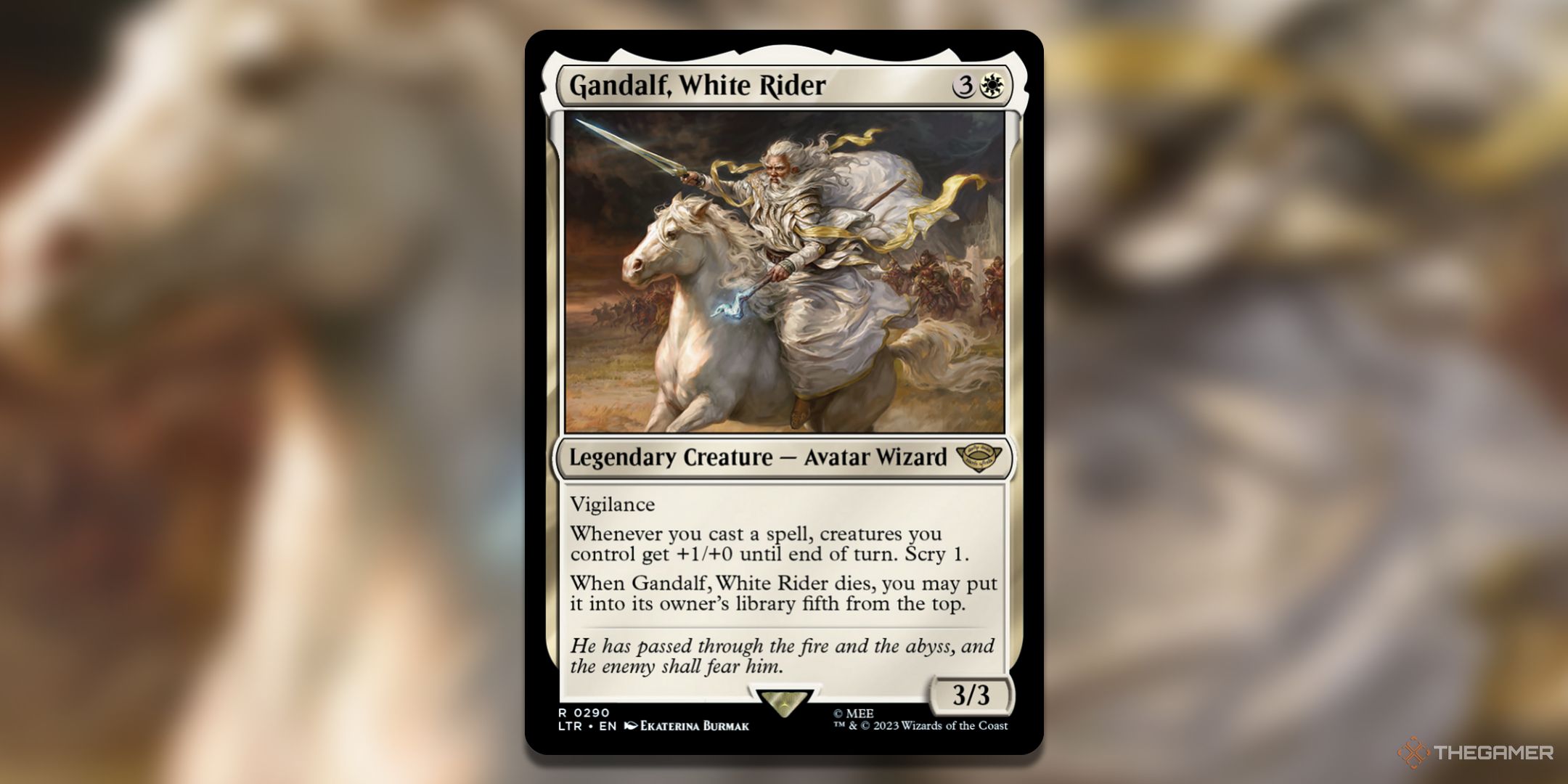 Gandalf, White Rider Magic The Gathering Card.