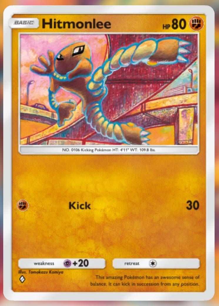 The Hitmonlee card, from Shining Revelry in Pokemon TCG Pocket.